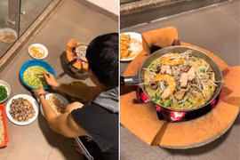 Lê Phương khoe chồng đảm, khéo chăm con còn biết làm bánh xèo cho vợ