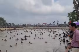 Hàng nghìn người dân tham gia lễ hội bắt cá 