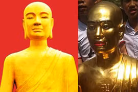 So sánh chi tiết “tượng sư trụ trì” với tượng Phật hoàng