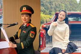 Nhan sắc nữ quân nhân giọng miền Nam đọc lễ diễu binh Điện Biên