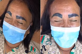 Cười ngất với cặp lông mày của người phụ nữ được xăm khi say 