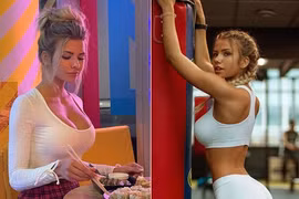 Hot girl gợi cảm người Nga chuộng phong cách o ép vòng một