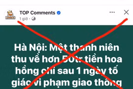 Một người 'được thưởng 50 triệu đồng do tố giác vi phạm giao thông' là tin giả