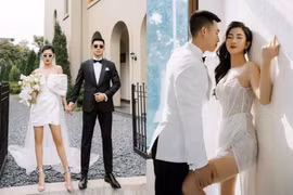 Cầu thủ đội tuyển Việt Nam khoe ảnh cưới bỏng mắt với vợ 