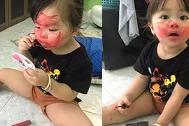 Một phút lơ là, bà mẹ mất ngay thỏi son vì "hung thủ" quen mặt