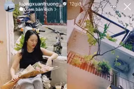 Vợ Lương Xuân Trường hiếm hoi lộ diện sau khi sinh nở