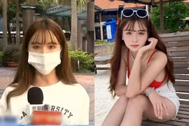 Dù đeo khẩu trang khi tác nghiệp, nữ phóng viên vẫn gây sốt mạng