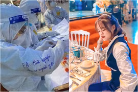 Lộ gái xinh mặc đồ bảo hộ ghi: "Huệ Nguyễn chưa có người yêu"