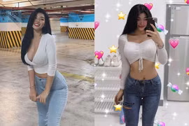 "Nữ thần quần jeans" lộ diện, khoe điểm vàng body nuột nà