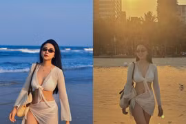 Vợ cầu thủ Phan Văn Đức diện bikini khoe vóc dáng nuột nà
