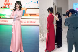 Diện áo dài siêu đẹp, MC Esports lên trang chủ SEA Games 31