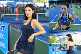 Hot girl gây tranh cãi chơi pickleball 8 tiếng/ngày khoe body miễn chê