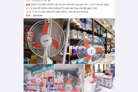Nắng nóng, cắt điện: Quạt sạc, quạt tích điện cháy hàng