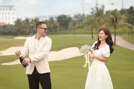 Chồng MC Thu Hoài: 'May mắn khi vợ biết chơi golf'