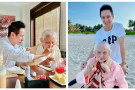Lý Hải một tay chăm sóc từng li từng lí cho đấng sinh thành