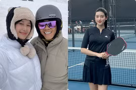 Vợ chồng Anh Đức du lịch Mỹ, Huyền My chơi pickleball