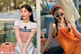 Lê Âu Ngân Anh diện đồ hiệu xa hoa, đẹp rạng rỡ