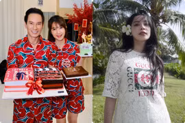 Gia đình Lý Hải mặc ton sur ton, Chi Pu khoe sắc dịu dàng