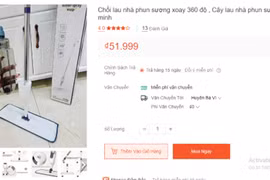 Chổi lau nhà phun sương tự vắt 52.000 đồng… giá rẻ khó tốt