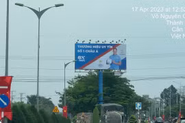 Pano quảng cáo trang web cờ bạc ở Cần Thơ bị xử phạt