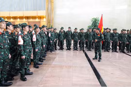 80 quân nhân Việt Nam lên đường sang Myanmar khắc phục hậu quả động đất