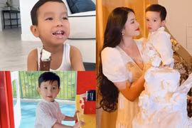 Ảnh cận mặt nét căng của cậu út nhà Phạm Hương