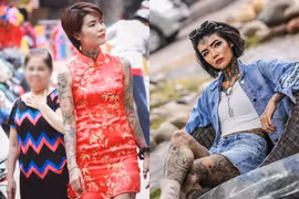 Cô gái xăm trổ bị dè bỉu trên phố Trung thu giờ ra sao?