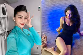 Nữ tiếp viên hàng không thi Hoa hậu rời cabin khoe dáng bốc lửa