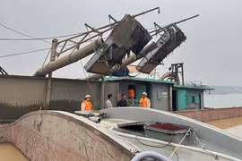 Hà Nội: Triệt phá vụ khai thác cát trái phép lớn trên sông Hồng