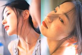 Cận cảnh vẻ đẹp thánh nữ của hotgirl là bản sao của Lưu Diệc Phi 