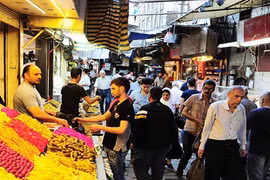 Cảnh mua sắm ở Damascus cho tháng ăn chay Ramadan