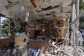 Tan hoang những căn nhà ở Slavyansk sau các đợt nã pháo