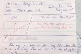 Cười ngất với câu thơ nhớ “gấu” trong bài kiểm tra Toán