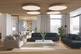 Căn hộ chung cư đẹp mỹ mãn nhờ nội thất gỗ biến tấu