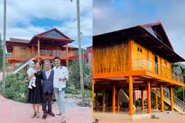 Toàn cảnh nhà sàn Mạc Văn Khoa xây tặng bố mẹ ở quê
