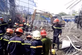 Hiện trường một vụ tai nạn lao động tại TPHCM.