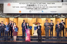Biên bản ghi nhớ được các bên trao tại Hội nghị Xúc tiến đầu tư Việt Nam - Nhật Bản dưới sự chứng kiến của Thủ tướng Chính phủ Phạm Minh Chính.