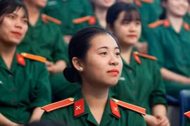Năm 2021, các trường quân đội tuyển 88 thí sinh nữ