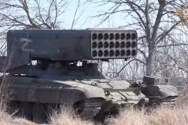 Pháo phản lực nhiệt áp TOS-1A "Solntsepek". Ảnh minh họa video