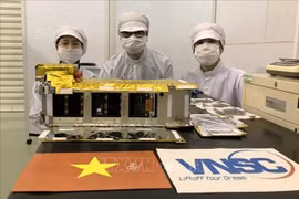 Vệ tinh NanoDragon của Việt Nam chính thức bàn giao cho Nhật Bản ngày 17/8/2021. Ảnh: JAXA/TTXVN phát