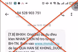 Các đối tượng mạo danh Bảo hiểm xã hội thông báo thông tin hỗ trợ bảo hiểm thất nghiệp để chiếm đoạt tiền trong tài khoản ngân hàng.