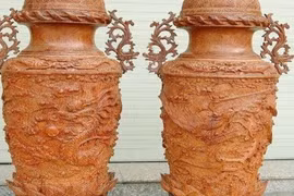 Lục bình ghép từ que gỗ