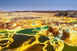 Dallol- nơi trên Trái Đất trông giống hệt thế giới ngoài hành tinh