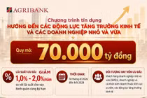 Agribank dành 70.000 tỷ đồng đưa dòng vốn vào các động lực tăng trưởng và doanh nghiệp SMEs