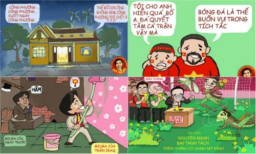 Tranh vẽ hài hước về ĐTVN ở vòng loại World Cup 2018