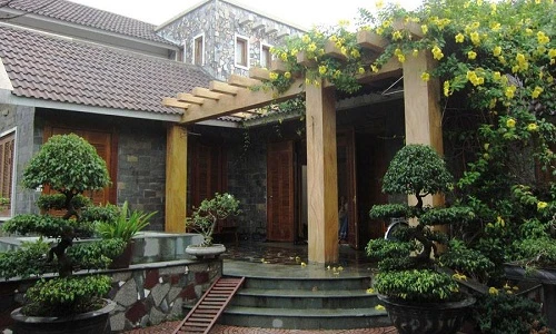 Mãn nhãn biệt thự vườn 1 tầng ngập sắc xanh ở Bắc Giang