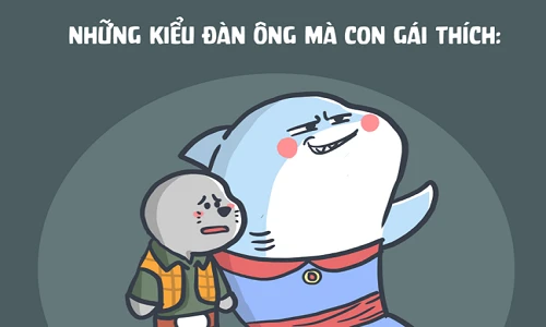 Chết cười với bộ tranh "con gái mê trai dạng nào?"