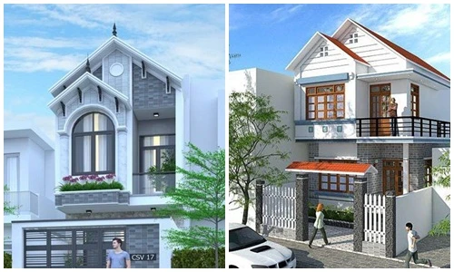 Mê tít 10 mẫu nhà phố 1 trệt 1 lầu hơn 500 triệu