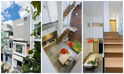 Nhà ống TPHCM đón ánh nắng tự nhiên ở mọi góc