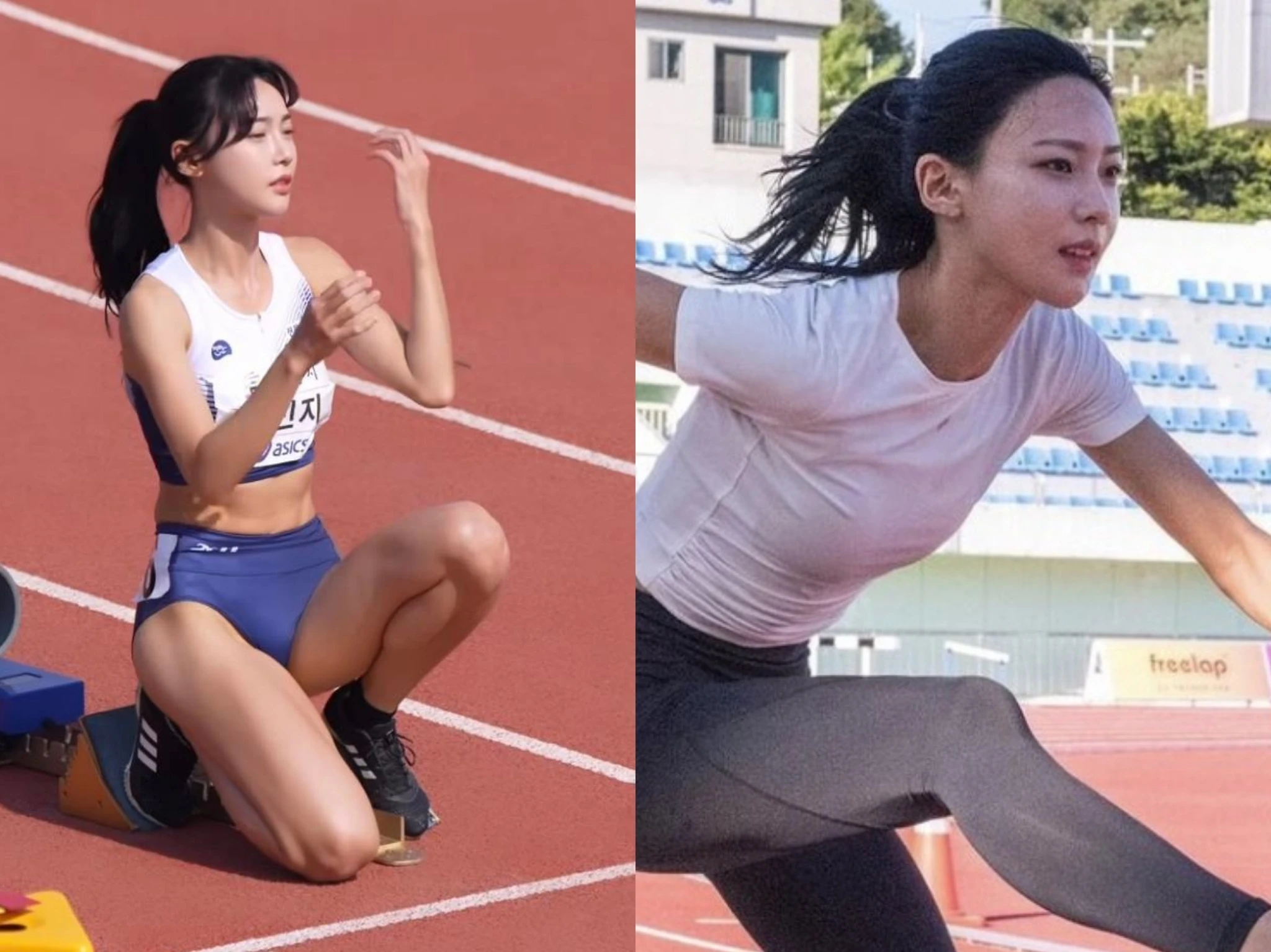 Nữ VĐV điền kinh xứ Hàn làm khán giả si mê vì quá xinh